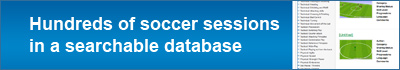 Hundreds of soccer sessions in a searchable database