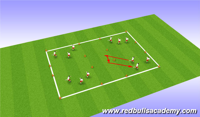 Football/Soccer Session Plan Drill (Colour): Dynamic Warm up