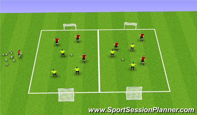 Football/Soccer Session Plan Drill (Colour): Scrimmage