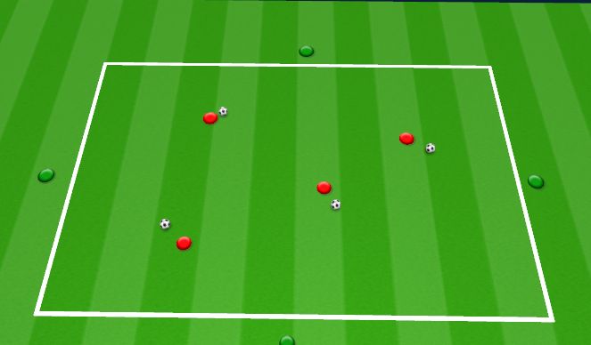 Football/Soccer Session Plan Drill (Colour): Passing and Recieving Technical Warmup 