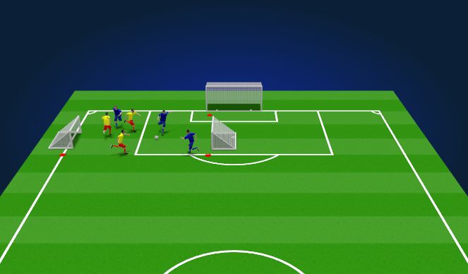 Football/Soccer Session Plan Drill (Colour): Station 1 (Small sided game)