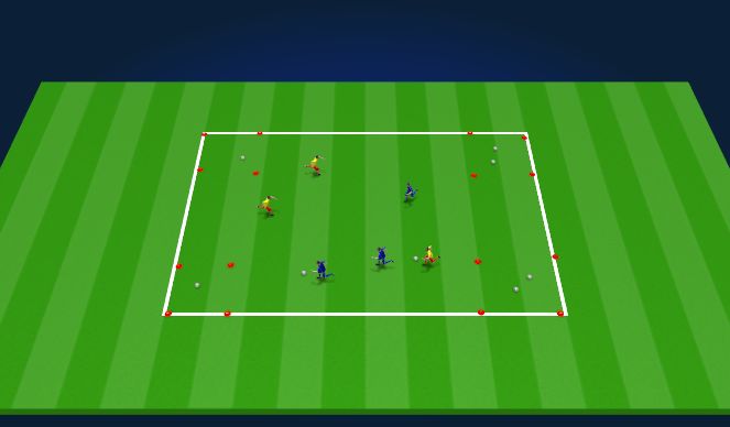 Football/Soccer Session Plan Drill (Colour): Station 2 (Steal the gold) 