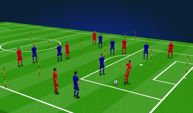 Football/Soccer Session Plan Drill (Colour): Possession game