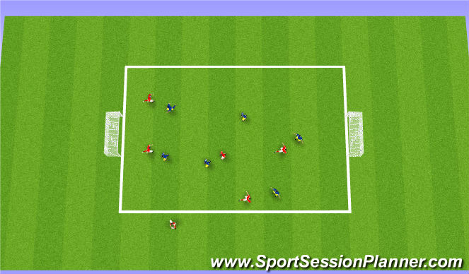 Football/Soccer Session Plan Drill (Colour): Conditioned Game