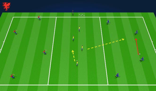 Football/Soccer Session Plan Drill (Colour): General - Speed
