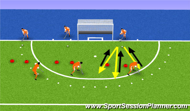Hockey Session Plan Drill (Colour): passing