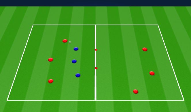 Football/Soccer Session Plan Drill (Colour): Technical warmup: Rondo in two grids and gate