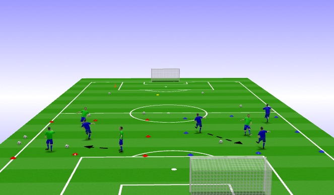 Football/Soccer Session Plan Drill (Colour):  Ball Passing- Keep away