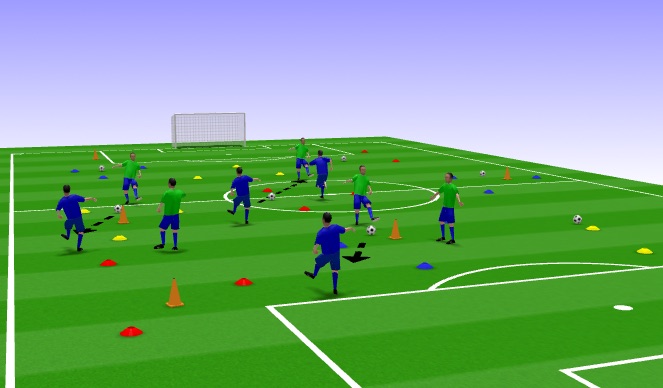 Football/Soccer Session Plan Drill (Colour): Passing- warmup