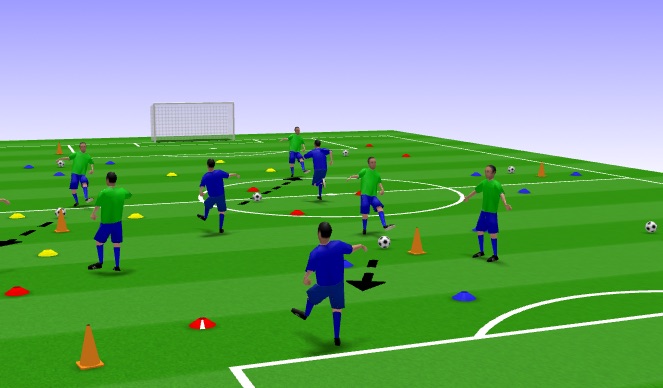 Football/Soccer Session Plan Drill (Colour): Passing ball game