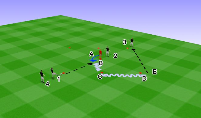 Football/Soccer Session Plan Drill (Colour): S2-Multi Skill Activity