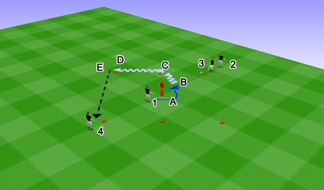 Football/Soccer Session Plan Drill (Colour): S2-Multi Skill Activity #2