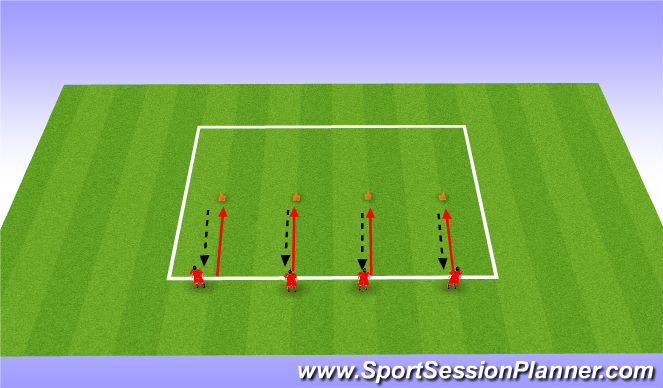 Football/Soccer Session Plan Drill (Colour): Cuerver Warm Up