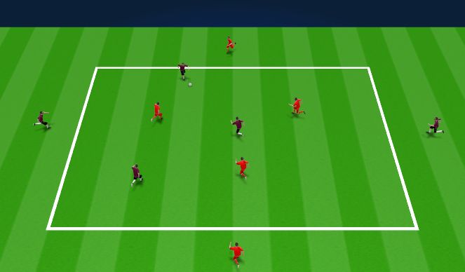 Football/Soccer Session Plan Drill (Colour): Switching play - 3v3 + Targets