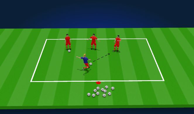 Football/Soccer Session Plan Drill (Colour): 2. Pie Passing (SHAY)