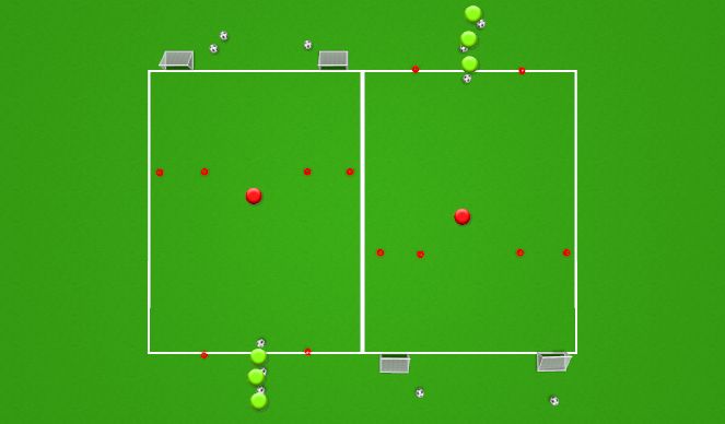 Football/Soccer Session Plan Drill (Colour): 1V1 Drag Defenders