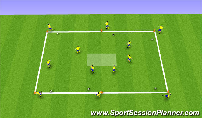 Football/Soccer Session Plan Drill (Colour): Pass/Receiving Warm-Up
