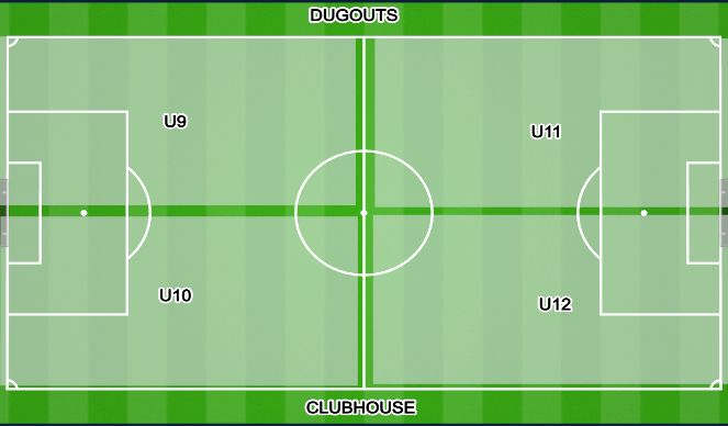 Football/Soccer Session Plan Drill (Colour): Field layout