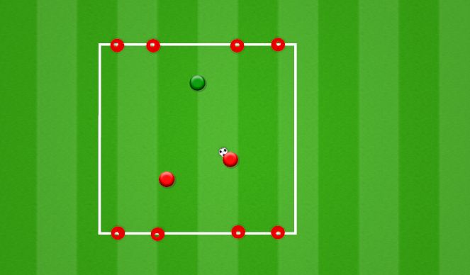Football/Soccer Session Plan Drill (Colour): 2 vs 1