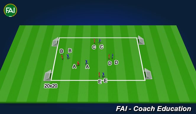 Football/Soccer Session Plan Drill (Colour): Match - 30 Mins