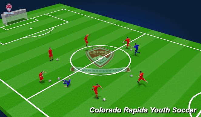 Football/Soccer Session Plan Drill (Colour): Freeze Tag