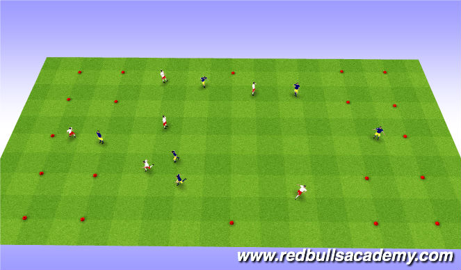 Football/Soccer Session Plan Drill (Colour): Conditioned Game