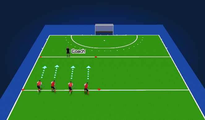 Hockey Session Plan Drill (Colour): Red Light, Green Light