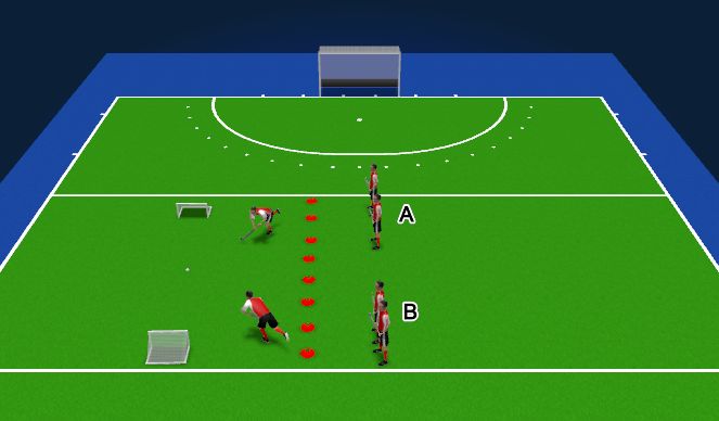 Hockey Session Plan Drill (Colour): Numbers Game