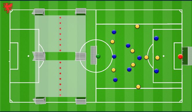 Football/Soccer Session Plan Drill (Colour): Specific & General Practices