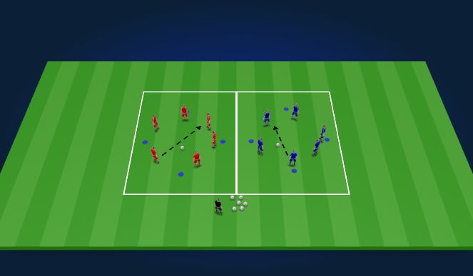 Football/Soccer Session Plan Drill (Colour): Rondo Numbers