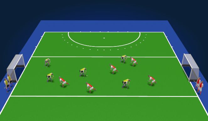 Hockey Session Plan Drill (Colour): 5 v 5 Game