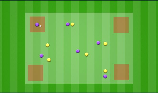 Football/Soccer Session Plan Drill (Colour): Possession