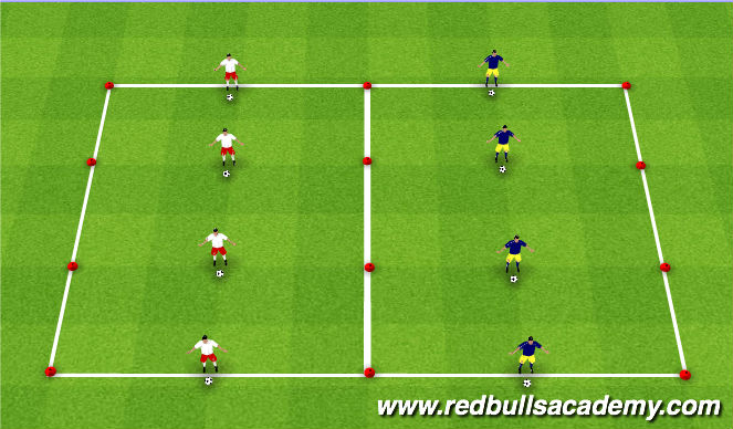 Football/Soccer Session Plan Drill (Colour): Ball Mastery