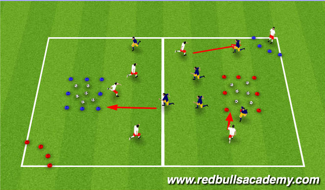 Football/Soccer Session Plan Drill (Colour): Battle for Cybertron