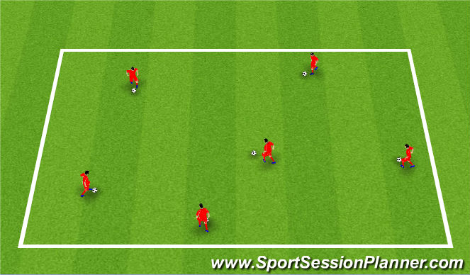 Football/Soccer Session Plan Drill (Colour): Knock out