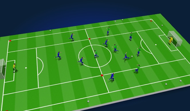 Football/Soccer Session Plan Drill (Colour): Open Game 