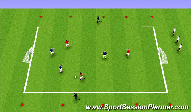 Football/Soccer Session Plan Drill (Colour): Small Sided Game