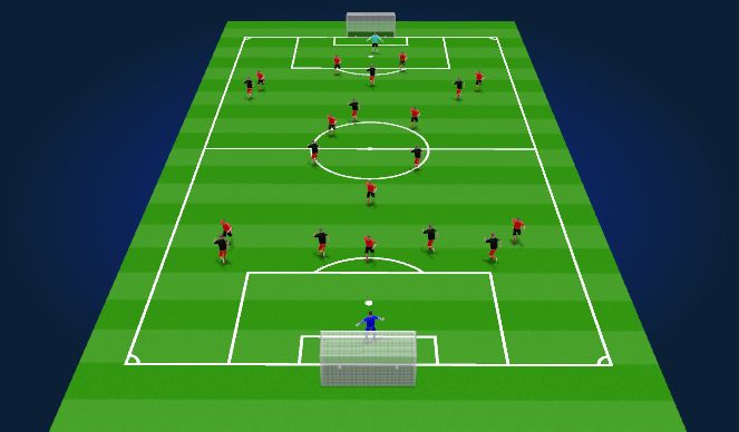 Football/Soccer Session Plan Drill (Colour): 11v11