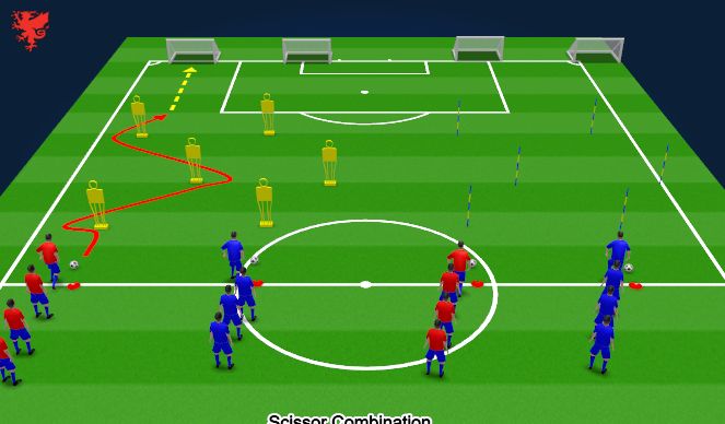 Football/Soccer Session Plan Drill (Colour): Technical 1