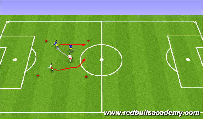 Football/Soccer Session Plan Drill (Colour): 2v2 Warm Up