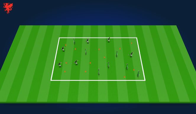 Football/Soccer Session Plan Drill (Colour): Skills