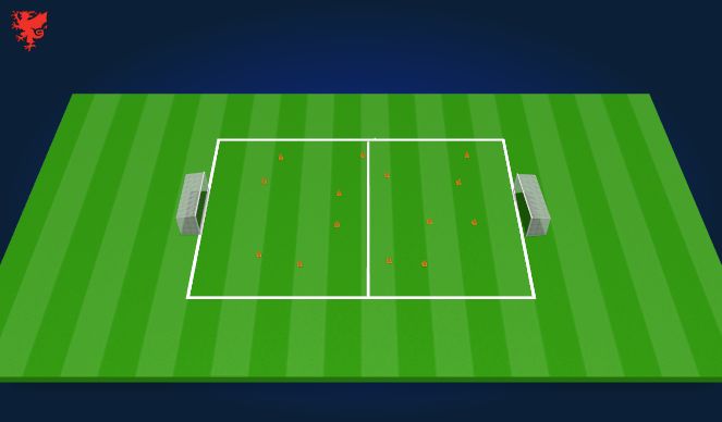 Football/Soccer Session Plan Drill (Colour): Small sided game