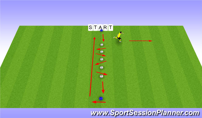 Football/Soccer Session Plan Drill (Colour): forward diags