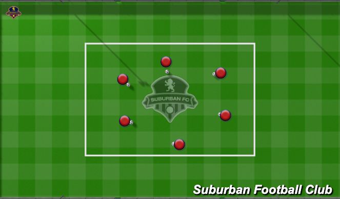 Football/Soccer Session Plan Drill (Colour): Activation - Ball Familiarity Box Work