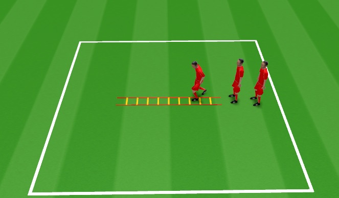 Football/Soccer Session Plan Drill (Colour): SAQ Ladders