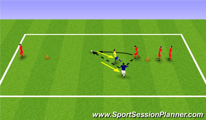 Football/Soccer Session Plan Drill (Colour): Warm  up game 1.1