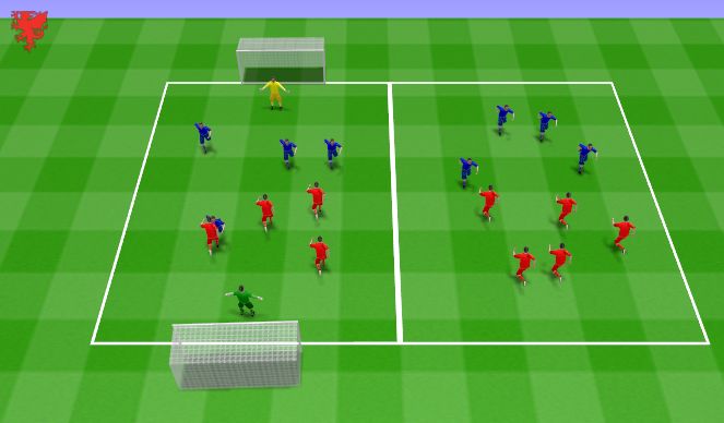 Football/Soccer Session Plan Drill (Colour): Warm-up