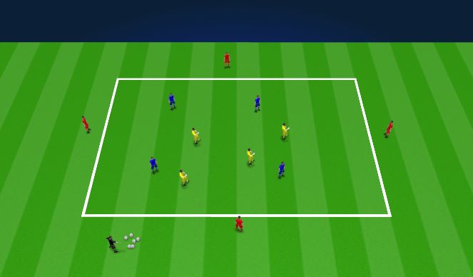 Football/Soccer Session Plan Drill (Colour): Possession with bouncers