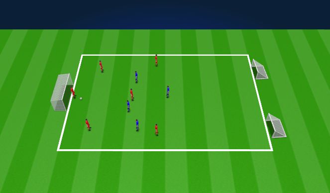 Football/Soccer Session Plan Drill (Colour): Playing out