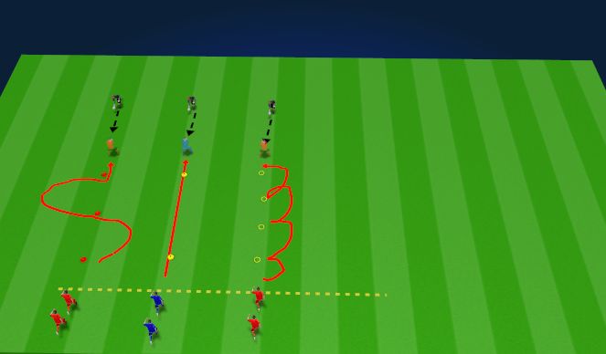 Football/Soccer Session Plan Drill (Colour): Warm Up